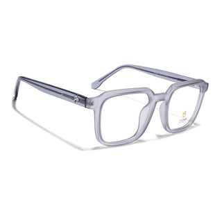Eyejack Matt Grey Square Eyeglasses for Men & Women (668807FCL2393)