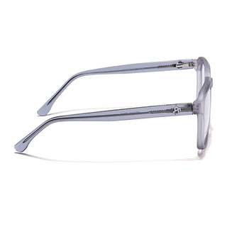 Eyejack Matt Grey Square Eyeglasses for Men & Women (668807FCL2393)