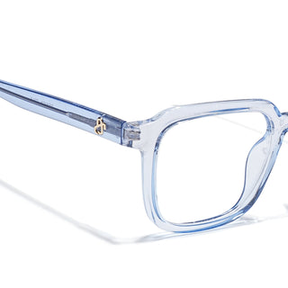 Eyejack Light Blue Square Eyeglasses for Men & Women (668807FCL2395)
