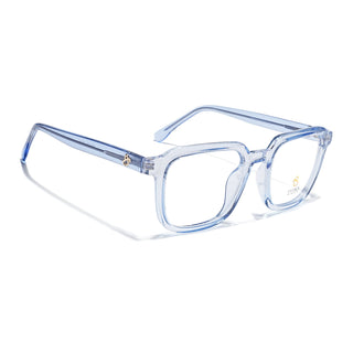 Eyejack Light Blue Square Eyeglasses for Men & Women (668807FCL2395)