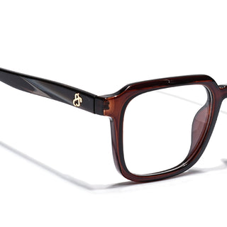 Eyejack Brown Square Eyeglasses for Men & Women (668807FCL2396)