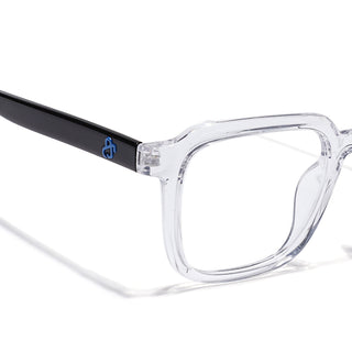 Eyejack Transparent Square Eyeglasses for Men & Women (668807FCL2398)