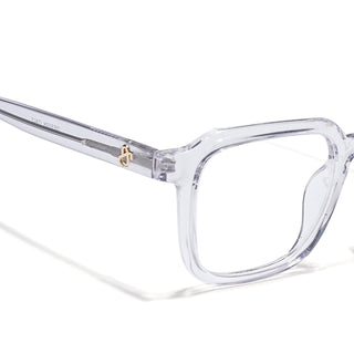 Eyejack Transparent Square Eyeglasses for Men & Women (668807FCL2399)