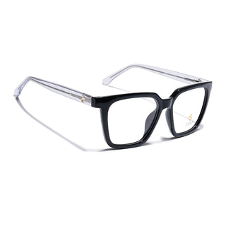Eyejack Shine Black Wayfarer Eyeglasses for Men & Women (668808FCL2401)