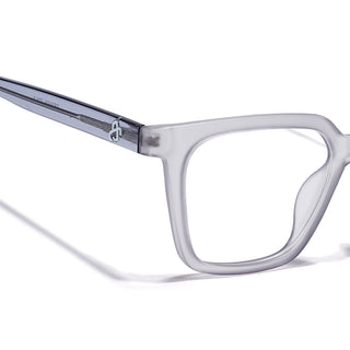 Eyejack Matt Grey Wayfarer Eyeglasses for Men & Women (668808FCL2405)