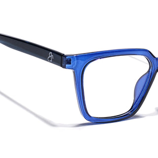 Eyejack Navy Blue Wayfarer Eyeglasses for Men & Women (668808FCL2406)