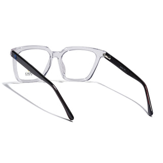 Eyejack Transparent Wayfarer Eyeglasses for Men & Women (668808FCL2410)