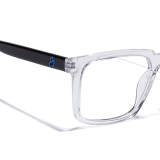 Eyejack Transparent Wayfarer Eyeglasses for Men & Women (668809FCL2422)