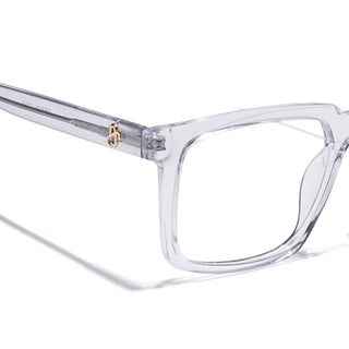 Eyejack Transparent Wayfarer Eyeglasses for Men & Women (668809FCL2423)