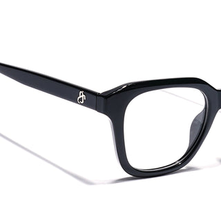 Eyejack Shine Black Wayfarer Eyeglasses for Men & Women (668810FCL2424)