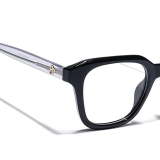 Eyejack Shine Black Wayfarer Eyeglasses for Men & Women (668810FCL2425)