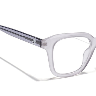 Eyejack Matt Grey Wayfarer Eyeglasses for Men & Women (668810FCL2429)