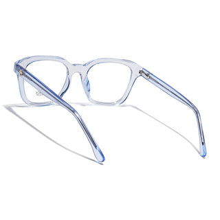 Eyejack Light Blue Wayfarer Eyeglasses for Men & Women (668810FCL2431)
