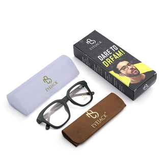 Eyejack Green Wayfarer Eyeglasses for Men & Women (668810FCL2433)