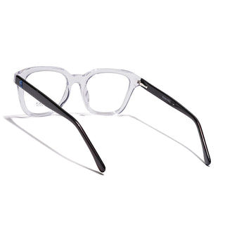 Eyejack Transparent Wayfarer Eyeglasses for Men & Women (668810FCL2434)
