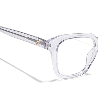 Eyejack Transparent Wayfarer Eyeglasses for Men & Women (668810FCL2435)