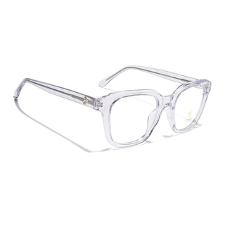Eyejack Transparent Wayfarer Eyeglasses for Men & Women (668810FCL2435)