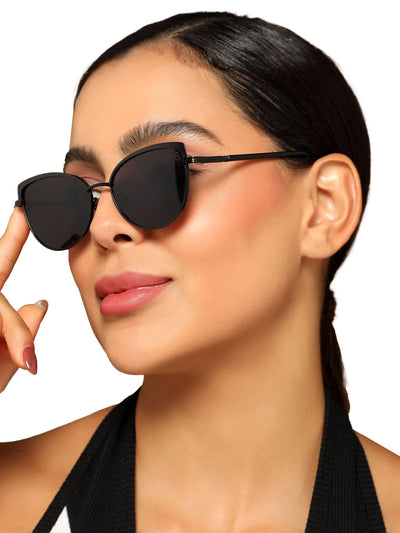 Eyejack Black Cateye Sunglasses for Women (7005CL829)