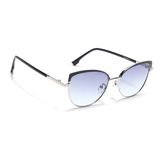 Eyejack Silver & Black Cateye Sunglasses for Women (7005CL830)