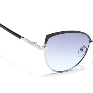 Eyejack Silver & Black Cateye Sunglasses for Women (7005CL830)