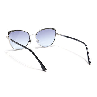 Eyejack Silver & Black Cateye Sunglasses for Women (7005CL830)