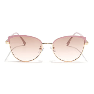 Eyejack Golden & Pink Cateye Sunglasses for Women (7005CL832)