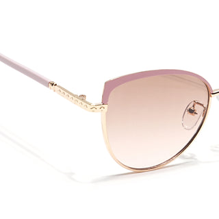 Eyejack Golden & Pink Cateye Sunglasses for Women (7005CL832)