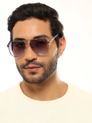 Eyejack Silver Aviator Sunglasses for Men & Women (7008CL871)