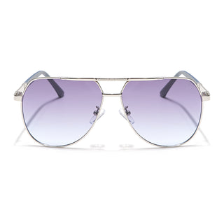 Eyejack Silver Aviator Sunglasses for Men & Women (7008CL871)