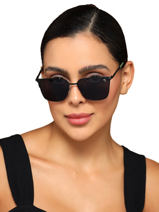 Eyejack Black Square Sunglasses for Men & Women (7021CL852)