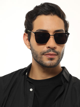 Eyejack Black Square Sunglasses for Men & Women (7021CL852)