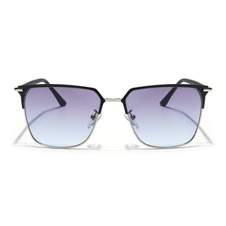 Eyejack Silver & Black Square Sunglasses for Men & Women (7021CL854)