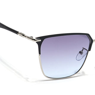 Eyejack Silver & Black Square Sunglasses for Men & Women (7021CL854)