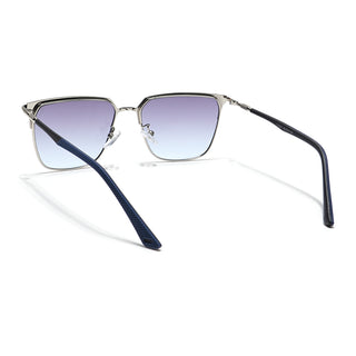 Eyejack Silver & Black Square Sunglasses for Men & Women (7021CL854)