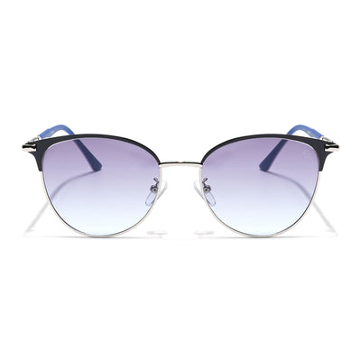 Eyejack Black & Silver Cateye Sunglasses for Women (7031CL819)