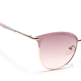 Eyejack Golden & Pink Cateye Sunglasses for Women (7031CL822)