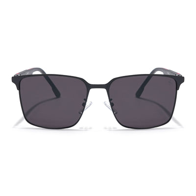 Eyejack Black Square Sunglasses for Men & Women (7032CL897)