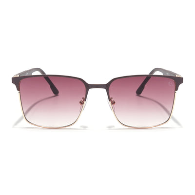 Eyejack Golden & Brown Square Sunglasses for Men & Women (7032CL898)