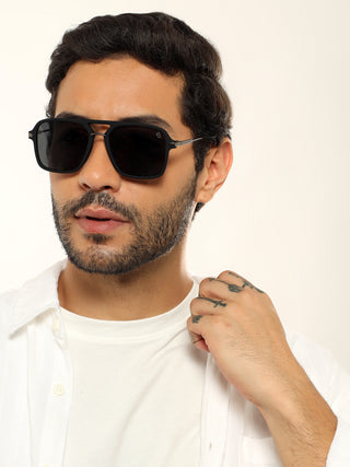 Eyejack Black Wayfarer Polarized Sunglasses for Men & Women (7503PCL1276)