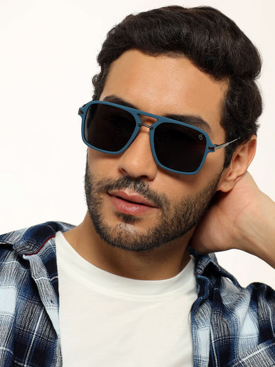 Eyejack Blue Wayfarer Polarized Sunglasses for Men & Women (7503PCL1279)