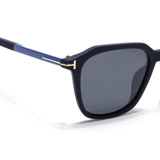 Eyejack Navy Blue Square Polarized Sunglasses for Men & Women (7524PCL1269)