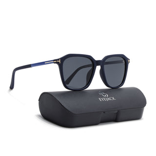 Eyejack Navy Blue Square Polarized Sunglasses for Men & Women (7524PCL1269)