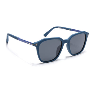 Eyejack Blue Square Polarized Sunglasses for Men & Women (7524PCL1270)