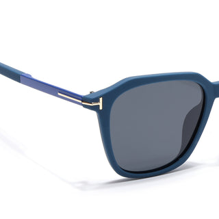 Eyejack Blue Square Polarized Sunglasses for Men & Women (7524PCL1270)