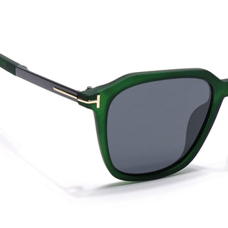 Eyejack Dark Green Square Polarized Sunglasses for Men & Women (7524PCL1271)