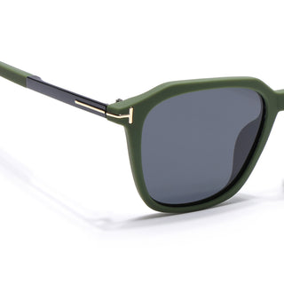 Eyejack Green Square Polarized Sunglasses for Men & Women (7524PCL1272)