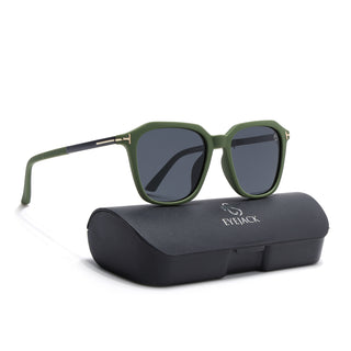 Eyejack Green Square Polarized Sunglasses for Men & Women (7524PCL1272)