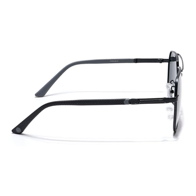 Eyejack Black Aviator Polarized Sunglasses for Men & Women (8008PCL839)