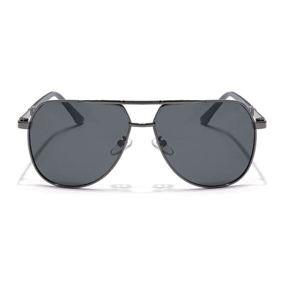 Eyejack Grey Aviator Polarized Sunglasses for Men & Women (8008PCL840)