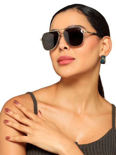 Eyejack Golden Aviator Polarized Sunglasses for Men & Women (8008PCL841)
